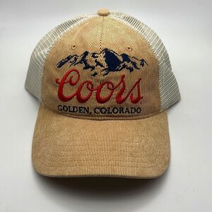 Miller Corduroy Coors‎ Trucker Baseball Hat - Tan One Size